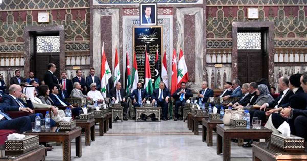 وقفة تضامن مع سوريا.. وفود عربية برلمانية في دمشق