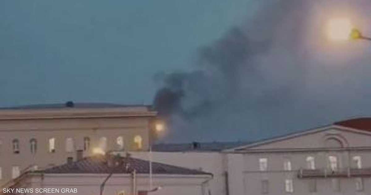 فيديو.. اندلاع حريق في مبنى تابع لوزارة الدفاع الروسية